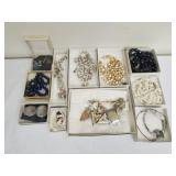 Estate lot of 11 costume jewelry