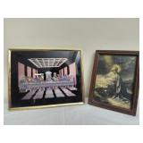 vintage, framed decorative artworks depicting