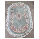 Small Oval Floral Rug SEE DESC