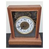 Battery operated mirror mantel clock