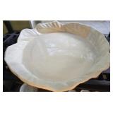 HUGE Leaf Pattern Ceramic Platter