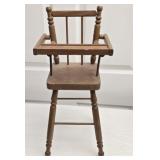 Wooden Doll Size High Chair