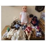 Estate lot of dolls