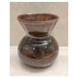 Heavy handmade pottery vase