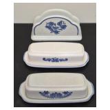 Pfaltzgraff Yorktowne stoneware Butter & Napkin