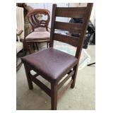 Dark wood ladder back chair