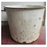 vintage white porcelain enamelware bucket