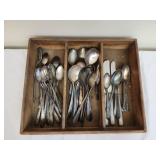Apx 34 pieces of silver plated dining utensils