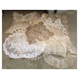 Estate lot of lace linens