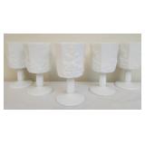 Vintage Westmoreland white milk glass goblets