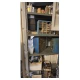 Metal rack and contents