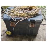 Rolling Stanley box and extension cords SEE DESC