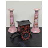Asian theme candle stick holders and decor