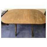 Vintage Wooden Drop Leaf Table with Hearts