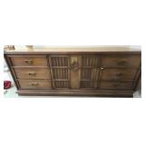 Vintage 6 drawer large heavy dresser