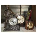 Lot of 3 electric vintage clocks