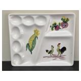 Vintage hand painted ceramic egg plate