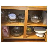 Cabinet of Misc Kitchen Items and Baking Dishes