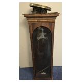 Vintage wood wall clock as is