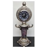 Decorative tabletop clock with crackle pattern