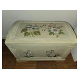 Hand painted wood chest