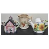 Lot of ceramic teapot and pitchers