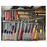 Tray lot of hand tools