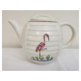 Vintage Pink Flamingo teapot