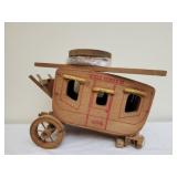 Vintage Wells Fargo & Co. wooden stagecoach model