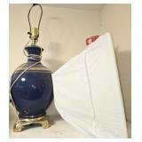 Blue ceramic like lamp