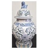 Large ceramic Asian theme urn