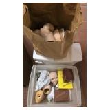 Estate lot of doll parts and more