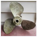 Vintage weathered 3 blade boat propeller