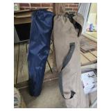 Lot of 2 outdoor foldable lawn chairs