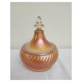 Carnival Glass orange candy dish