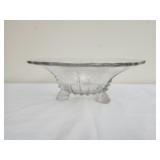 Vintage footed glass bowl