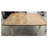 Large Oak Top Dining Table