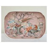Vintage Chinese decorative Platter Golden Pheasant
