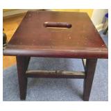 Dark wood stool