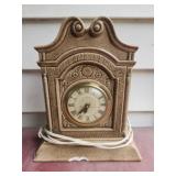 Vintage Lanshire electric mantel clock CHIPPED