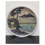 Japanese style decorative porcelain plate