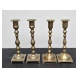 Lot of 4 Brass candle stick holders