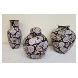Famille Noire style porcelain vessels