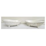 Miniature vintage style ceramic claw foot bathtub