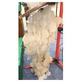 Mid Century Modern Capiz Shell Hanging Chandelier