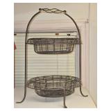 Metal 2 Tier Decorative Holder