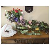 Estate lot of faux flowers
