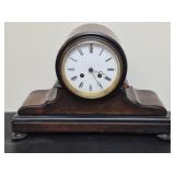 Victorian mahogany and ebonized mantel clock *