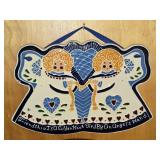 Hand Crafted Ceramic Friendship Angel Hanging Tile
