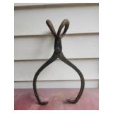 Vintage cast iron ice tongs